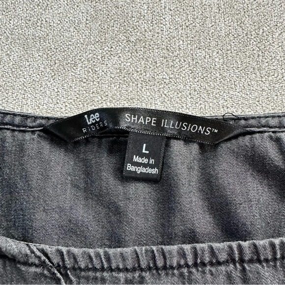 Lee Riders Shape Illusions Long Sleeve Tie Front Denim Shirt. Size L. Bl… - Picture 7 of 11